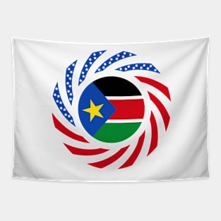 South Sudanese American Multinational Patriot Flag Series Tapestry