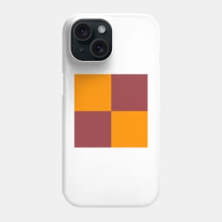 Fire Orange and Red Checkerboard Pattern Phone Case