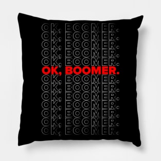 OK Boomer graphic Pillow