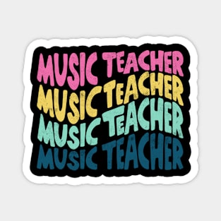 Music teacher halftone Magnet