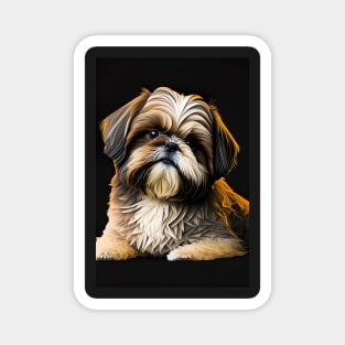 Super Cute Shih Tzu Portrait Magnet