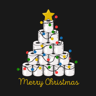 Merry Christmas Toilet Paper Christmas Tree T-Shirt