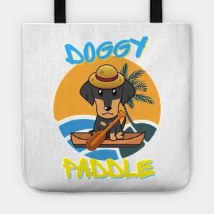 dachshund doing the doggy paddle Tote