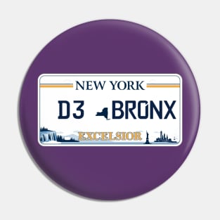 The bronx car license plate Pin