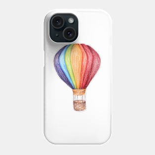 air balloon. color pencil Phone Case