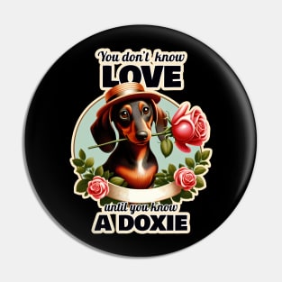 Dachshund Valentine's day Pin