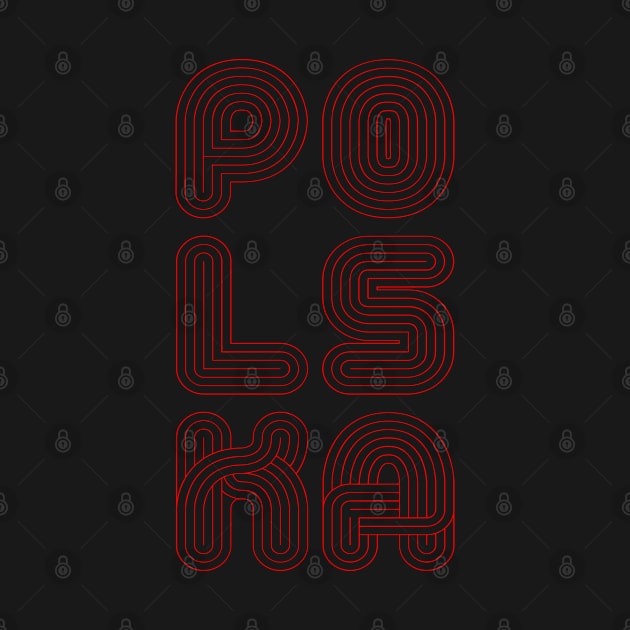 Vintage Style Poland/Polish Lettering Design by DankFutura