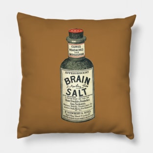 Vintage Brain Salt apothecary bottle Pillow