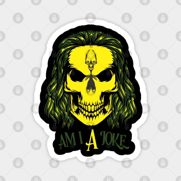 am i a joke, joker skull Magnet by TrendsCollection