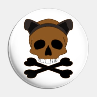 Skull with Dog Ears Pin