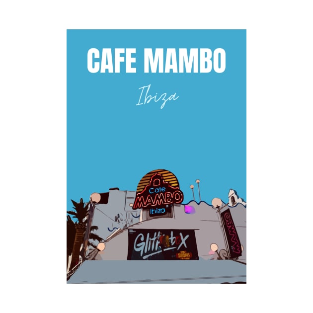 Cafe Mambo Poster Blue by simplythewest