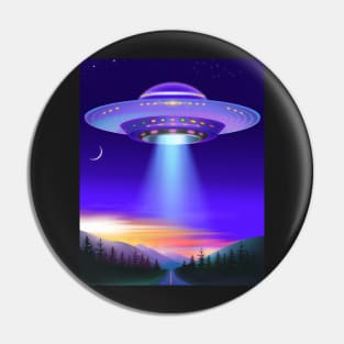 Night Road UFO Pin