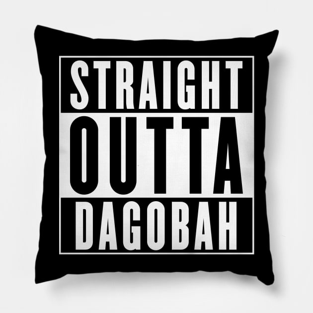 Straight Outta Dagobah Pillow by DevilOlive