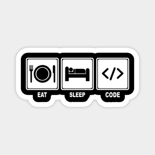 Eat Sleep Code Repeat Funny Computer Science Nerd Programmer Magnet