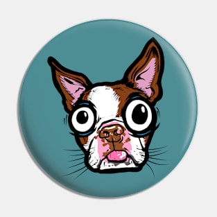 Brown Boston Terrier Pin