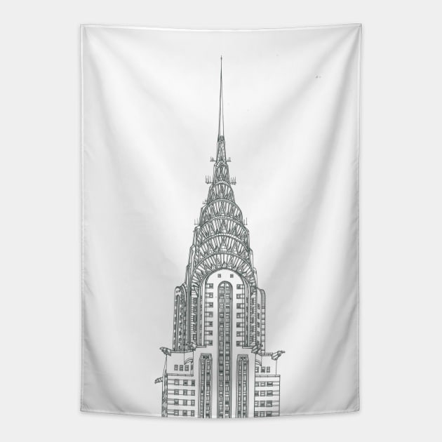 Chrysler Building Tapestry by valery in the gallery