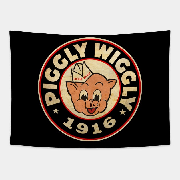 Vintage Piggly Wiggly 1916 Tapestry by projeksambat