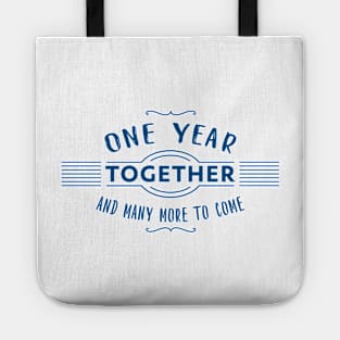 1st anniversary couple milestone Tote