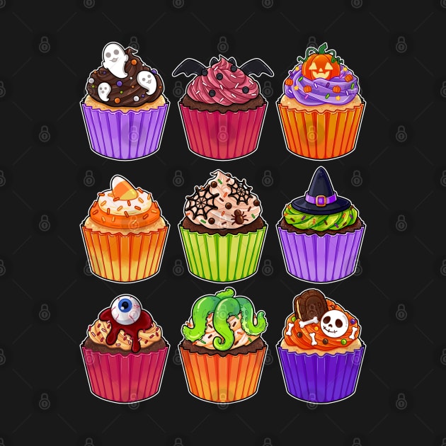 Halloween Cupcakes by Vinniedraws