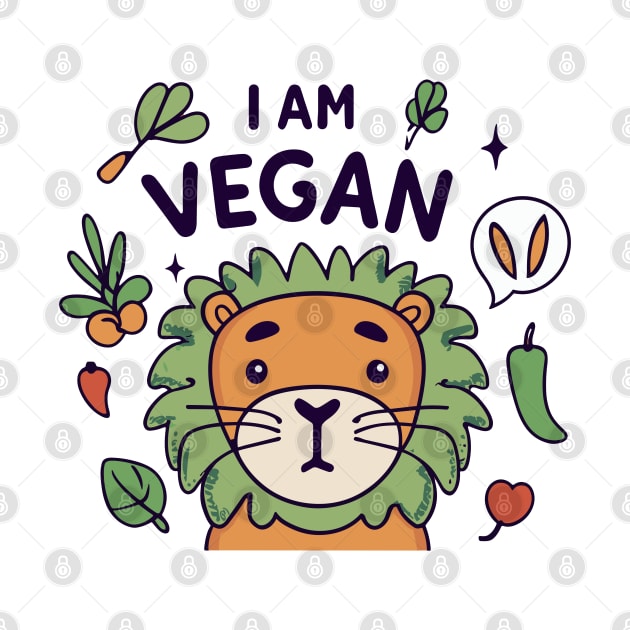 Vegan lion by Spaceboyishere