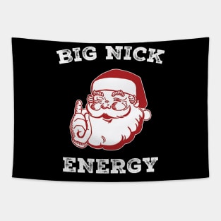 Big Nick Energy Christmas Retro Groovy Funny Santa Tapestry