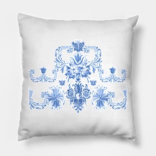 Midsummer Festival (blue) Pillow