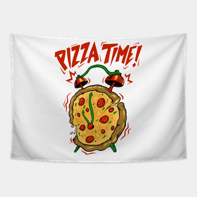 pizza time Tapestry by spoilerinc