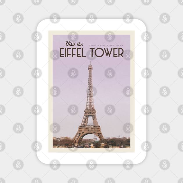 Visit Eiffel Tower Magnet by Mercury Club