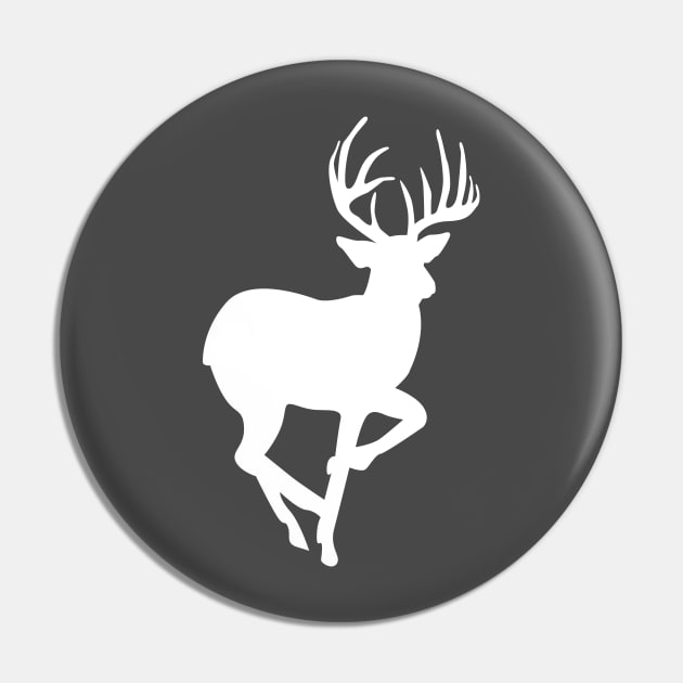 White Deer Buck Pin by KelsterLaneCreative
