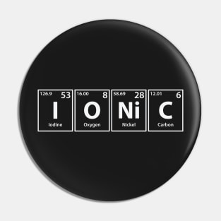 Ionic (I-O-Ni-C) Periodic Elements Spelling Pin