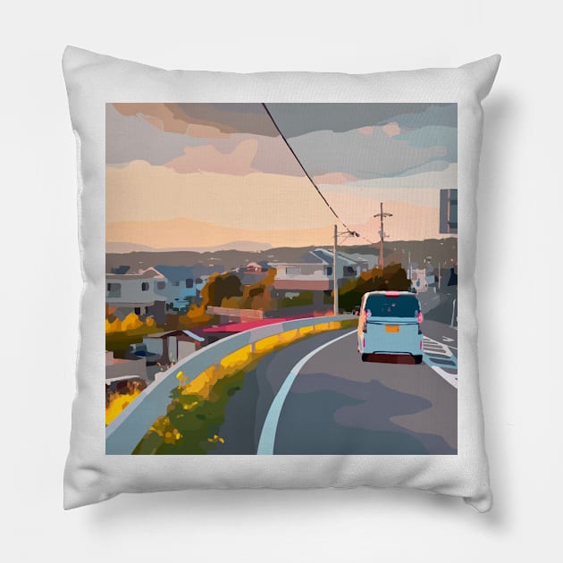 Roadtrip Pillow by Playful Creatives