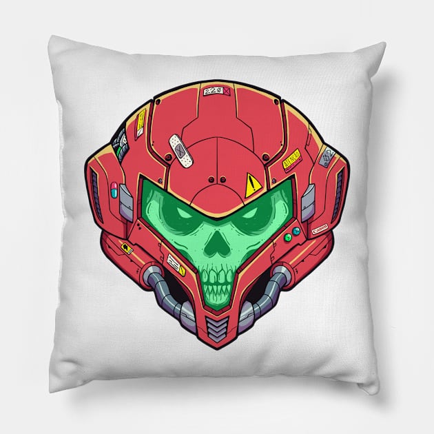 Samus Metroid Skull Head Pillow by marceloosapo