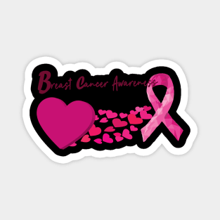 Breast Cancer, Pink Ribbon, Sublimation Magnet