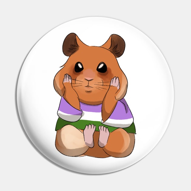 genderqueer hamster Pin by gaypompeii