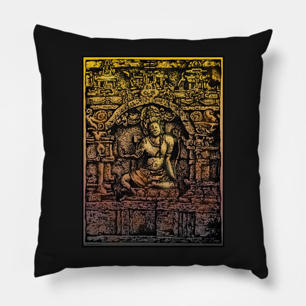 THE BODHISATTVA BOROBUDUR JAVA Pillow by Larry Butterworth