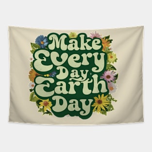 floral every day earth day environmental awareness Tapestry