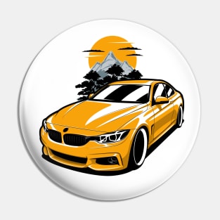 Yellow F82 F32 Coupe In Mountains Pin