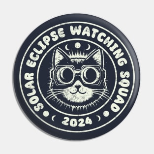 Cats Solar Eclipse Watching Squad 2024 Pin