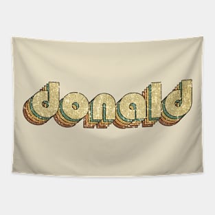 Donald // Vintage Rainbow Typography Style // 70s Tapestry