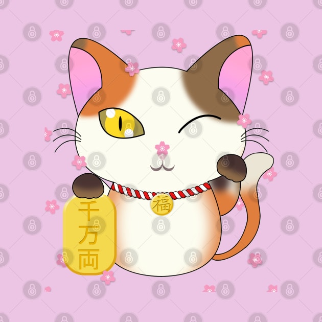 Summer Calico Lucky Cat by SimpleIsCuteToo