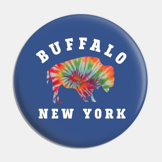 Buffalo New York Tie Dye Pin by PodDesignShop