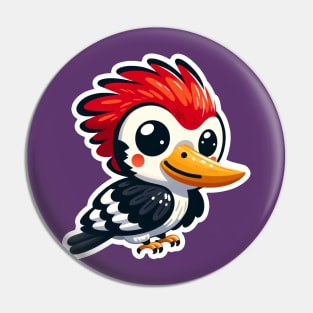 Kawaii Woodpecker Pin