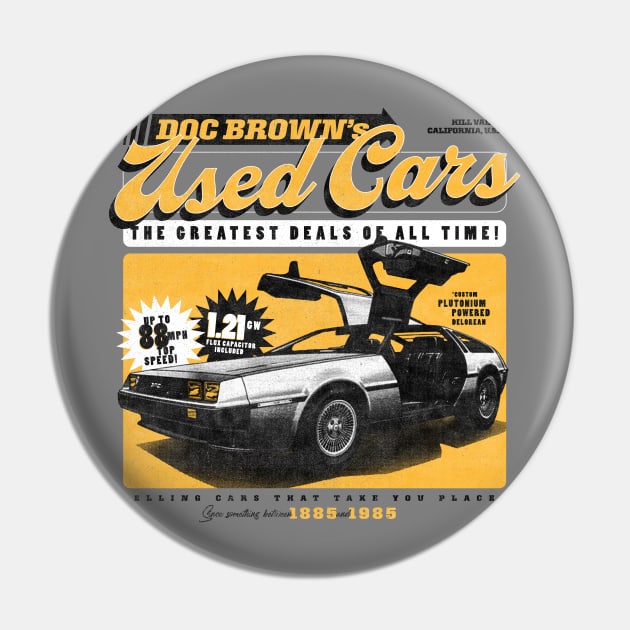 Doc Brown's Used Cars Pin by zawitees