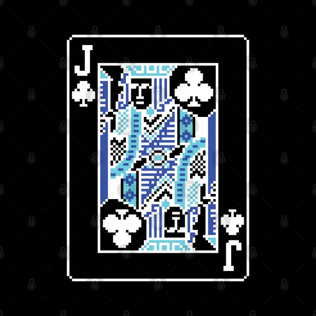 Jack of Clubs Pixel Art Bright Negative Mode by inotyler