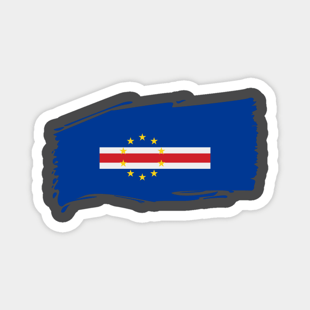 Cape Verde painted flag Magnet by Luso Store