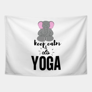 Yoga Elephant - Keep Calm and do Yoga exercice Tapestry