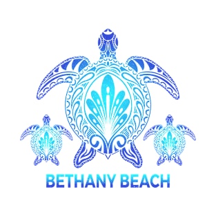 Vintage Bethany Beach Delaware Ocean Blue Sea Turtle Souvenirs T-Shirt