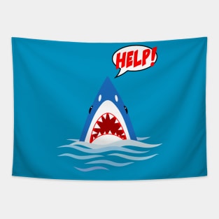 HELP THE SHARK Tapestry