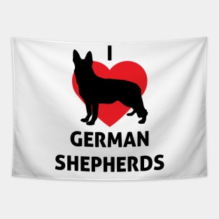 I Love German Shepherds - Dog Lover Dogs Tapestry