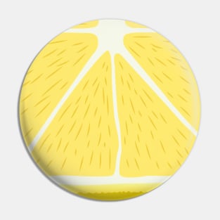 Juicy Yellow Lemon Slice, Minimal Design Pin